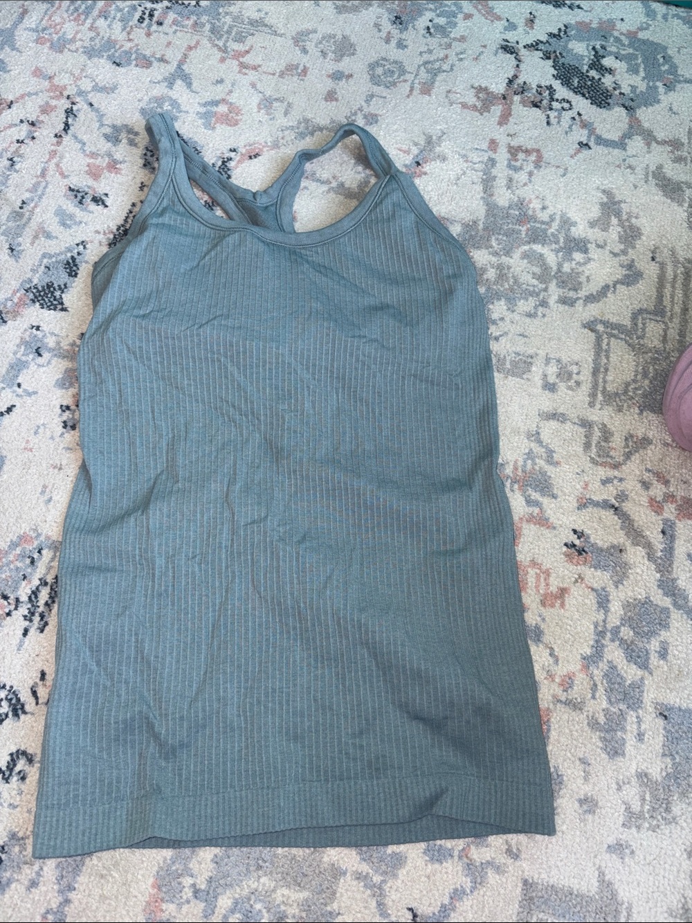 Lululemon ebb to street Ribbed Racerback Tank Top - Slate Blue size 6